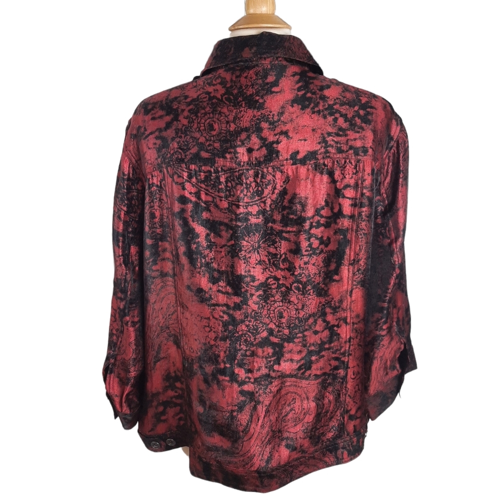 Ruby Rd. Paisley Over-Dyed Jacket - image 3
